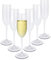 Mehrweg Kunststoff Sektglas 165 ml kratzfest - 6er Set - Camping Sektflöte wiederverwendbar - Champagner Stielglas Sektkelch Plastik Sekt Glas
