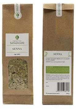 Tisana Senna 200 grammi - Erboristeria Simoncelli - Infuso Lassativo Naturale con Foglie di Senna per Favorire la Regolarità Intestinale
