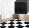 YOUNTHYE 40Pack Vinyl Flooring Tiles, 30x30cm Self Adhesive Bathroom Floor Tiles Peel and Stick, Black White Waterproof Flooring Stickers Marble Effect for Kitchen Living Room Bathroom