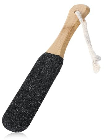 Oruola Lime à pieds en bois pour peaux durcies ou sèches, râpe pour callosités en bois, râpe en bambou et carbure de silicium, râpe pour callosités, soin des pieds et des orteils