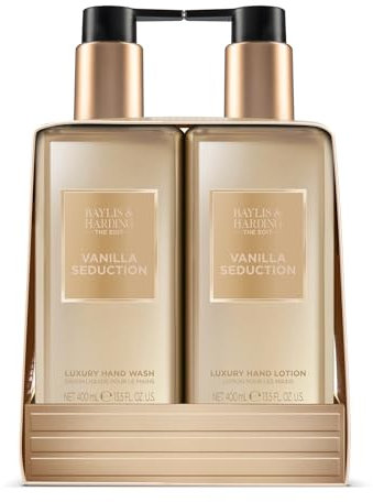 Baylis & Harding The Edit Vanilla Seduction 2 Bottle Set, 400 ml Hand Wash & 400 ml Hand Lotion - Vegan Friendly (Pack of 1)