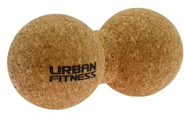 Urban Fitness Cork Peanut Massage Ball, Natural Cork Double Ball for Spine Release, Deep Tissue Therapy, Mobility Improvement, Trigger Point Relief, Muscle Tension Recovery Tool