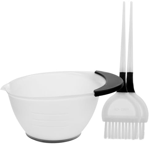 JOINPAYA Kit para Teñir el Cabello Cuenco Abs Blanco y Pincel Varios Estilos para Aplicación de Capilar en Casa y Peluquería Profesional Color Aleatorio Varios estilos