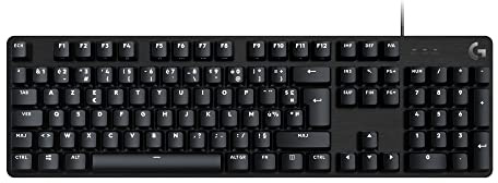 Logitech G 413 SE Full-Size Mechanische Gaming-Tastatur - beleuchtete Tastatur mit taktilen mechanischen Schaltern, Anti-Ghosting, für Windows und MacOS, Belgisches AZERTY Layout - Schwarz