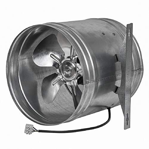 EUROPLAST Ø 250mm / 10 inch Metal Inline Duct Fan - Industrial Ducting Extractor - Axial Ventilator - Galvanized Steel