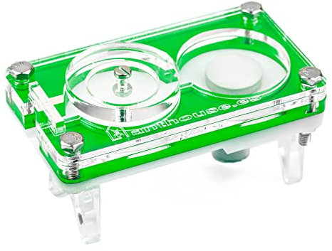 AntHouse - Acryl Ameisenfarm 9x5x1,3 cm | Pilzfeuchtigkeits-System | Mit gratis Ameisen | Grün