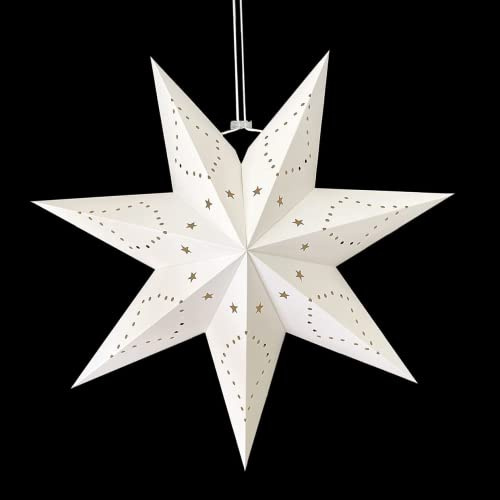 Étoile en Papier à Suspendre pour Noël, Mariage, Fête d'Anniversaire - Décoration Suspendue