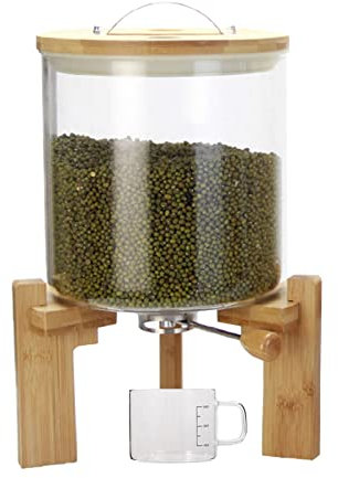 LXYYSG Cerealienspender Reisspender, Versiegelte reisbehälter müslispender glas, Aufbewahrung in der Familienküche, Feuchtigkeits und Staubdicht, Hält Lebensmittel Trocken(Size:5L)