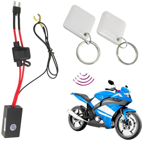 1 Set Car Immobilizer System - Anti-Theft System, Car Alarm System | Anti Security System with Double 12v, Motorcycle Alarm System Kit Way Remote Control Waterproof for Motorbike Scoote