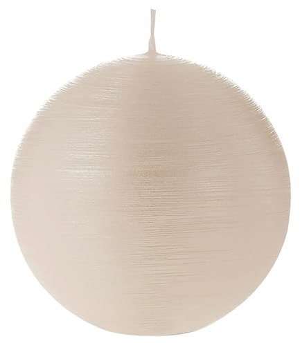 Bougies La Francaise - Ball Candle - Made in Europe, Pearly White Color, 200g, +/- 15-Hour Burn Time - Diameter 3.15 inches