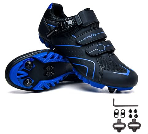 Mateju Zapatilla de Ciclismo Hombre Mujer, Zapatillas Ciclismo Carretera Exterior MTB Compatibles con SPD Lock System, Unisex Adulto Ciclismo Bicicleta