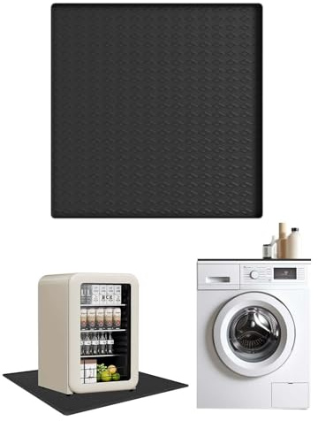 MINZHI 60 x 60 cm, plateau d'égouttement réutilisable, tapis de réfrigérateur avec plateau d'égouttement surélevé, pour machine à laver, mini réfrigérateur, tapis en silicone, convient pour