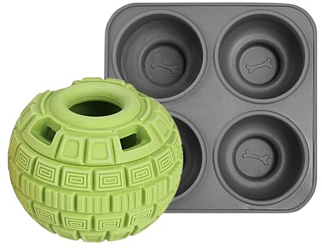 Distributeur de friandises pour Chien – Plateau en Silicone à 4 cavités | Jouet interactif à mâcher pour Chiens agressifs, Casse-croûte à Alimentation Lente, Distributeur de collations, Garde