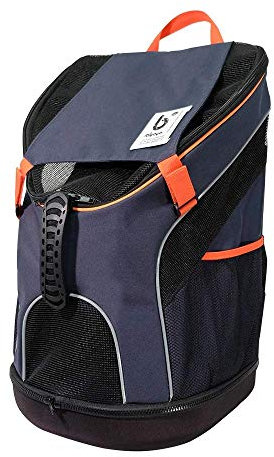 ibiyaya Hunderucksack für kleine Hunde | Bis 8 kg | Hundetragetasche Hundetransportbox | Reisetasche Haustiertasche | Farbe: Dunkelblau | Hundetasche