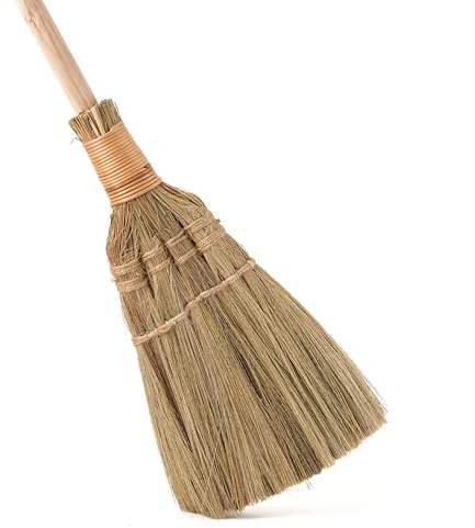 TTS For Home Scopa in paglia vietnamita morbida per la pulizia con scopa a manico lungo, decorativa 115,6 cm di larghezza