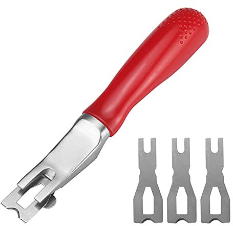 Jieotwice PCV Carpet Shovel Trimming Knife, Vinyl Floor Welding Rod Cutting Blade Tool with 3 Blades