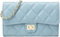 Farcauo Kleine Umhängetasche Damen Blau Crossbody Bag und Schultertasche, Kompakte Handtasche für Damen, Elegante Abendtasche für Frauen