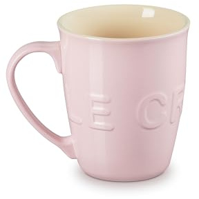 Le Creuset Stoneware Extra-Large Logo Coffee Mug, 20oz., Chiffon Pink