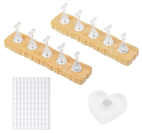 ESUOHYM Nail Stand for Press On Nails Art Display Practice 2 Sets