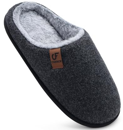 COFACE Pantofole Donna Invernali Peluche Ciabatte Calde Feltro Pantofola da Casa Comode Memory Foam Slippers Antiscivolo Suola Taglia 38