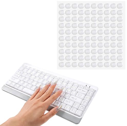 DOPENSPI 100 stycken lång nageltyp laptop tangentbordsskydd, upphöjt tangentbordsklistermärke tangentbordsskydd för NailArt laptop skrivbord piano tangentbordsskydd för flickor kvinnor