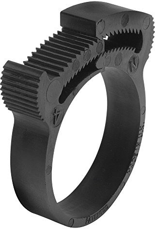 ajile Doppel Greifende Kunststoff Schlauchschellen SCHWARZ Rohrschelle für Kabel, Leitungen, Schläuche und Rohre Durchmesser 12 bis 13,8-20 Stck. – QHC112x20-FBA