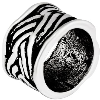 NKlaus 2x Haarschmuck Bartperle AARON Keltischer Zopf 925 Sterlingsilber Silber Lockenperle 40499