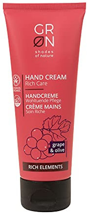 Grn shades of nature 30200 [GREEN] crema mani cosmetici biologici ricca cura - oliva biologica e uva biologica - rapido assorbimento - profumo dolce - vegano - 75 ml