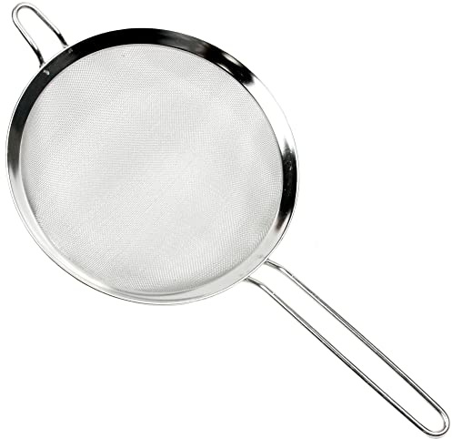 Chef Craft Select Mesh Strainer, 8 inch diameter, Stainless Steel