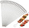 BBQ Metal Skewers Stainless Steel 20 PCS 7.87/20cm Food-Grade Kebab Turkey Lacers QQ CAT Reusable Skewers for Air Fryer, Metal Skewer for Oven Halloween Christmas Party Turkey