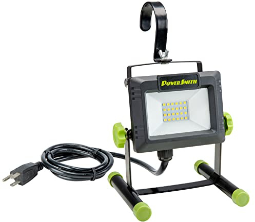 PowerSmith PWLS020H 2000 Lumen Portable LED Work Light with Metal Stand and Sealed Power Switch