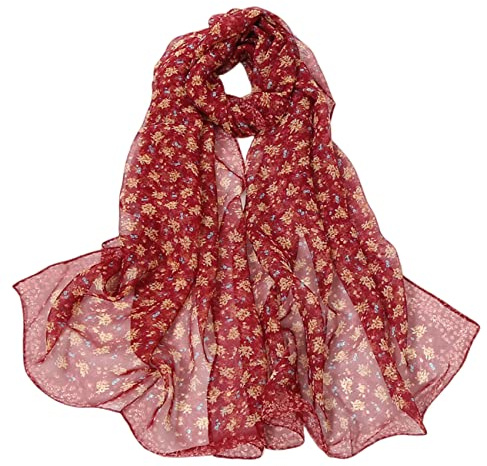 FAIRYGATE Chiffon Scarf Women Ladies Scarves Lightweight Clearance Soft Smooth Shawl Wrap Fashion Elegant Scarfs for Women Sale 20A52