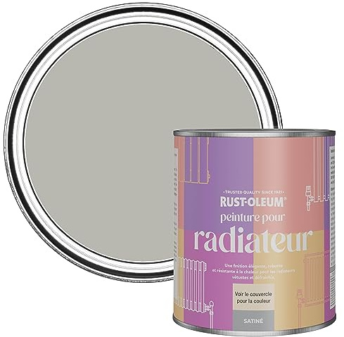 Rust-Oleum Grey Heat Resistant Radiator Paint in Satin Finish - Grey Tree 750ml