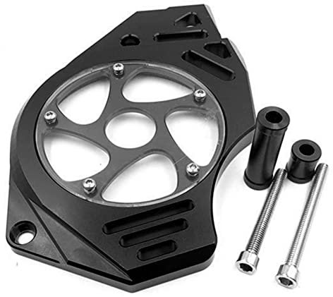 FIXARE Motorradzubehör Motorrad Kettenradschutz Schutzabdeckung Kettenkasten Zubehör Für Kawasaki Für Ninja Für Vulcan S 650 ER6N ER6F ER4F Für Versys 650 (Color : Schwarz)