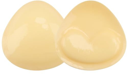 Stick on Bra Pads Inserts Double Sided Sticky Self-Adhesive Insert Bra Pads Invisible Triangle Croppable Push up Breast Cup Lifter Removable Underwear for Sports Swimsuit Bikini Wedding & Daily Wear