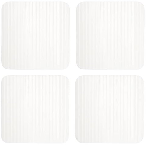 Nynkyon 4 PCS Anti-slip Rug Gripper, Square Washable Rug Tape from Rug to Carpet, Vacuum Tech Carpet Stickers for Laminate Floor, Hard Wooden Floor and Tile Floor, 10 x 10 cm