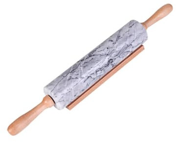 ULTECHNOVO Rodillo De Mármol Rodillo Para Masa Mango De Madera Duradero Fácil De Limpiar