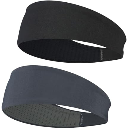 Bandeau Sport pour Femmes et Hommes, Sweatband Doux et Élastique, Antidérapant pour Course, Salle de Sport, Yoga, Vélo, Basket