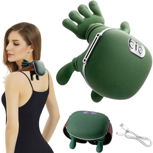 FAMINESS Neck Massager 4D Real Hands Massager USB Neck Massager with Heat 3 Massage Settings 2 Heat Levels Deep Massage for Neck Shoulder Valentine Mother's Day Gifts for Dad Mom Him Her