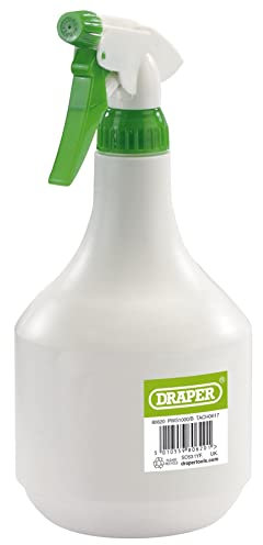Draper 80620 Vaporisateur d'eau en plastique 1 litre 1000 ml Idéal pour le jardinage ou le nettoyage (blanc, vert)