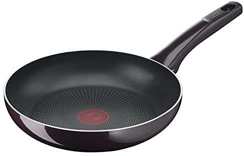 Tefal D52204 Resist Intense stekpanna 24 cm | non-stick-tätning | Flame Protect | resistent | termisk signal | djup form | enkel rengöring | säker | vinröd