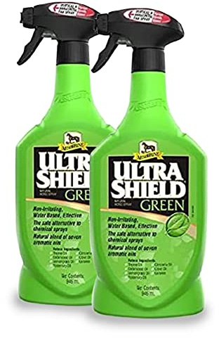 Tigerbox Ultra-Shield Green Fly Spray 946ml - For Horses, Ponies, Foals & Dogs… (2 x 946ml Spray)