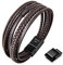 Speroto armband herren lederarmband herren leder armband für männer herren armband(braun style C,22cm)
