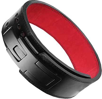 Cintura per sollevamento pesi in pelle bovina con chiusura automatica rapida cintura di sollevamento pesi Cintura per sollevamento pesi Squat Deadlift Cintura per sollevamento pesi