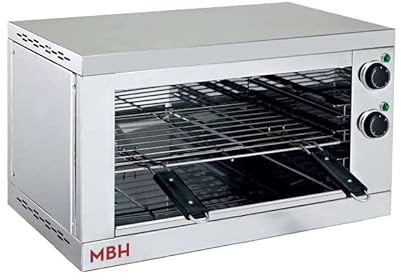 MBH - MAQUINARIA BAR HOSTELERÍA - Salamandra Elettrica Professionale con Timer, Ideale per Grigliare o Gratinare, Costruita in Acciaio Inossidabile, Dimensioni 600 x 300 x 360 mm