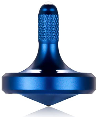 Edelstahl-Metallkreisel, Schleuderzeit über 8 Minuten, Tötungszeit Unterhaltung Dekompressions-Gyroskop-Spielzeug, einfache Arbeit lustiges Zappel-Spielzeug (S/Juwel Blau)