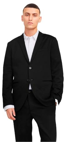 Jack & Jones Jjejaxon Blazer en Jersey, Noir/Coupe : Slim fit., 52