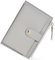 Portefeuille Femme Cuir, Porte Monnaie Mini Porte Cartes, avec Fermeture éclair, avec 6 Emplacements de Carte, éclair Poche à Monnaie, Porte Carte de Credit Cuir, 14 * 9 * 0.5cm (Gris Clair)