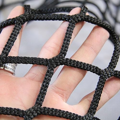 Store Partition Net In Black Knotless Polyester,Scenic Area Fall Protection Nets Mesh Hammock,Balcony Stairs Safety Protective Netting,Kids Playground Fence R(Size:3M×4M(9.8FT×13.1FT),Color:Black)