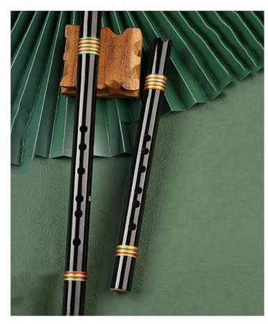Flauta Corta Portátil De Bambú Amargo Mini Flauta Instrumento Musical Para Principiantes De Estilo Antiguo Flauta bambú profesional(Black D key)